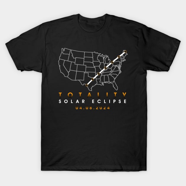 Totality Solar Eclipse 04.08.2024 T-Shirt by mintipap